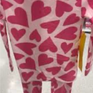 Cat & Jack Pink Heart Fleece Pajama Set
